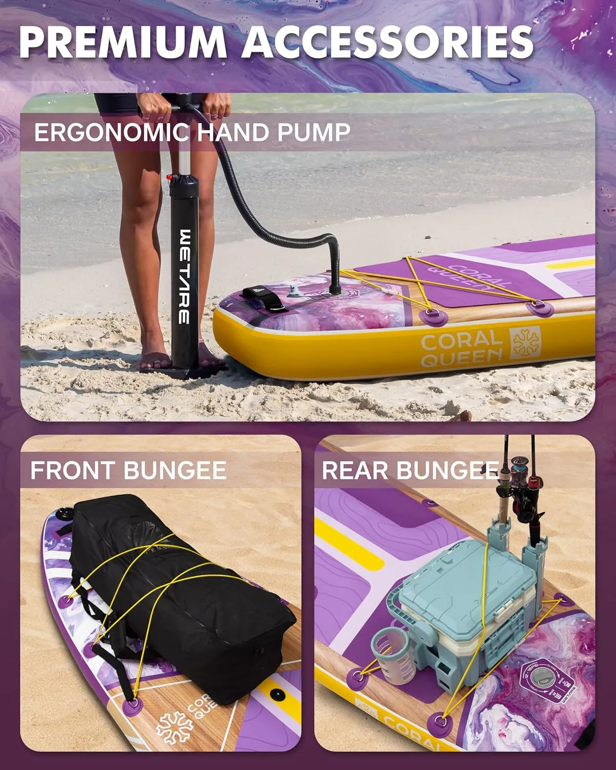 11'6"x35" Inflatable Paddle Board, 450lbs Extra Wide Stand Up Sup Board for Adults, Blow Up Paddleboard Kayak Non-Slip Stable Deck Boat for Yoga Fishing Surf