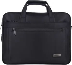 15.7in Laptop Briefcase, oxford fabric, Men Computer Satchel Bag, Water Resistant, Portable Work Bag w/Strap, for Business Office College Travel