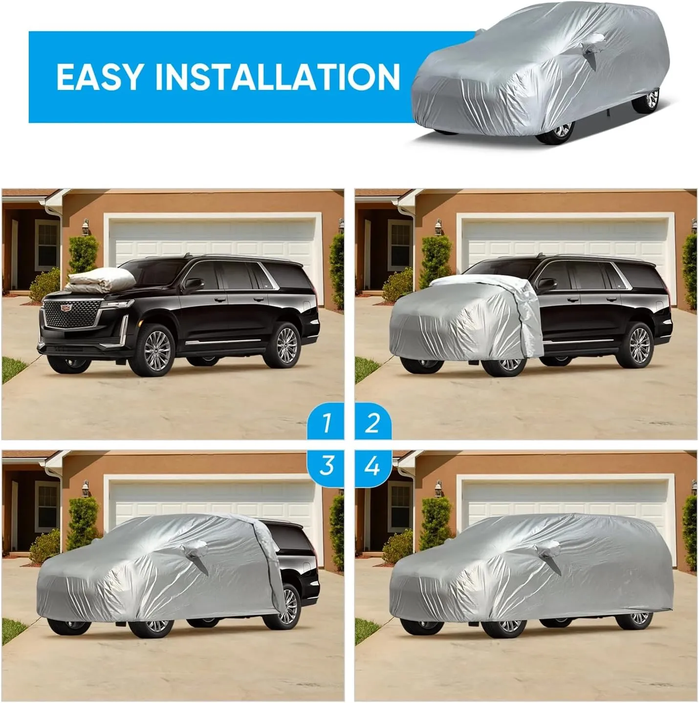 5-Layer All-Weather Waterproof Light-Weight Car Cover for Acura ZDX.Full Car Cover Outdoor Waterproof Sun Rain Snow Hail Protection,with a Free Storage Bag (Silver 2024)