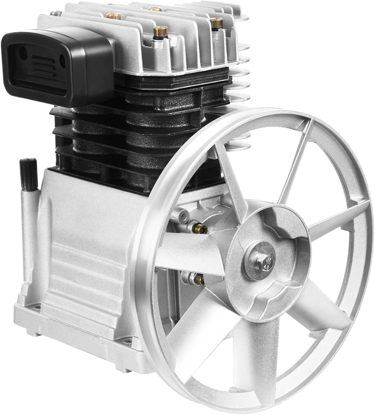 Air Compressor Pump Head, 3HP 2200W Twin Cylinder Air Compressor 250L/min Oil Lubricated Air Compressor Piston Pump for Automotive Industry, Pneumatic Tools
