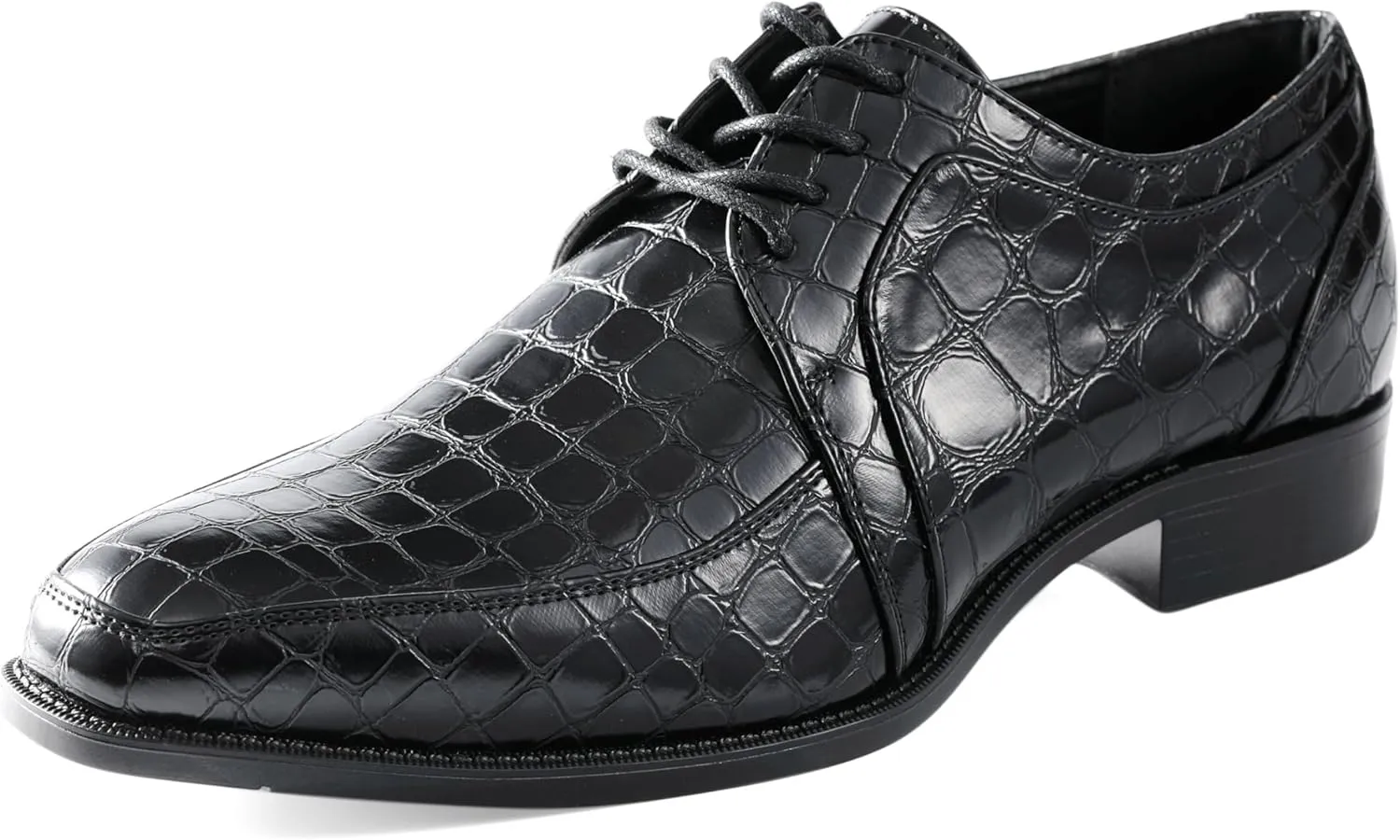 Amali Harvey Fashion Mens Dress Exotic Shoes Croco Lace up Oxford Formal Shoe for Men