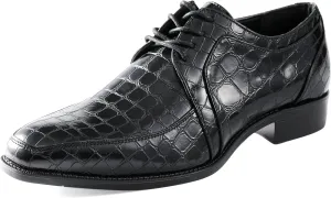 Amali Harvey Fashion Mens Dress Exotic Shoes Croco Lace up Oxford Formal Shoe for Men