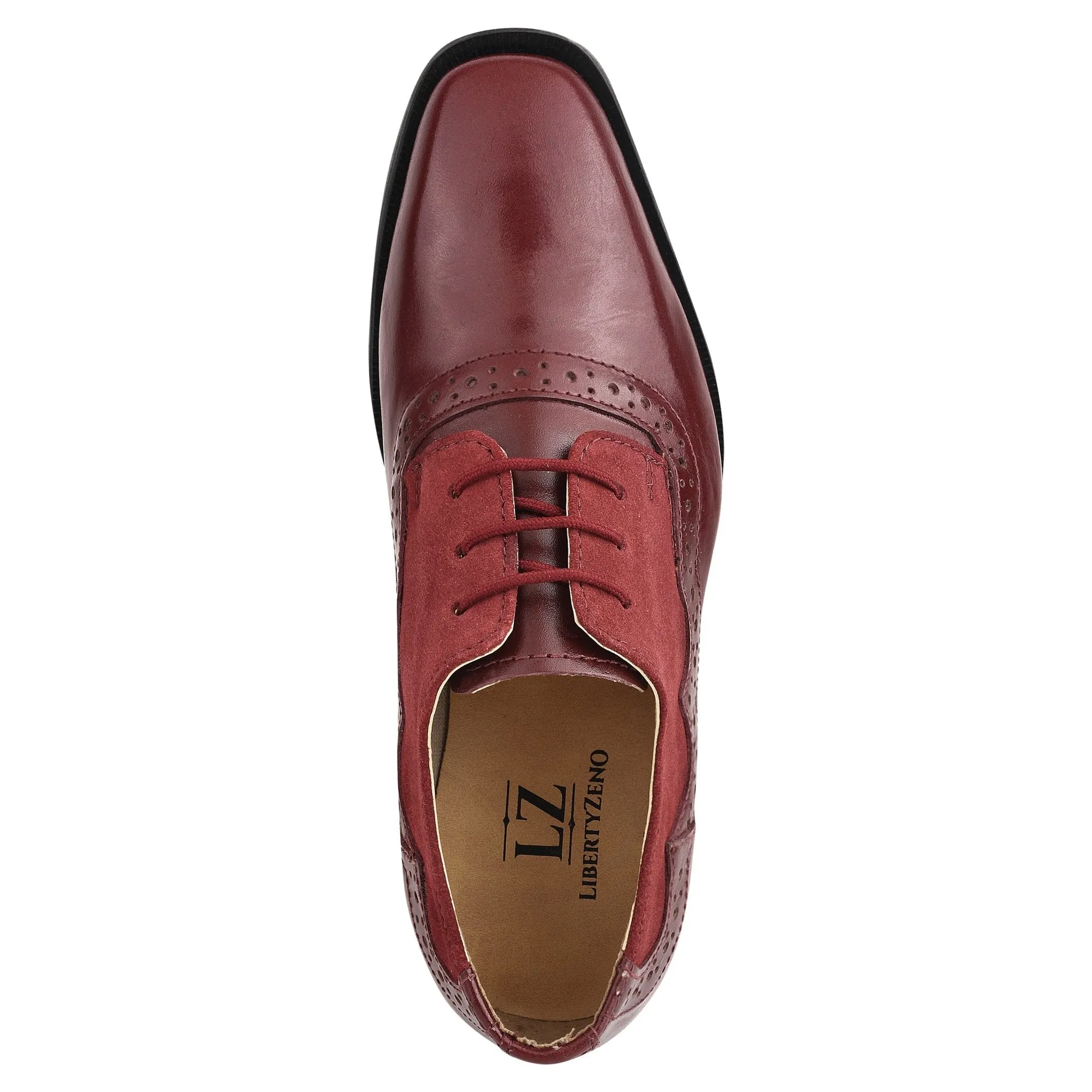 Amy Leather Suede Oxford Style Kids Dress Shoes