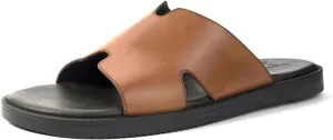 Anthony Veer Marrkesh Leather Comfort Slide/Slipper for Men | Cushioned Footbed & Durable Rubber Outsole