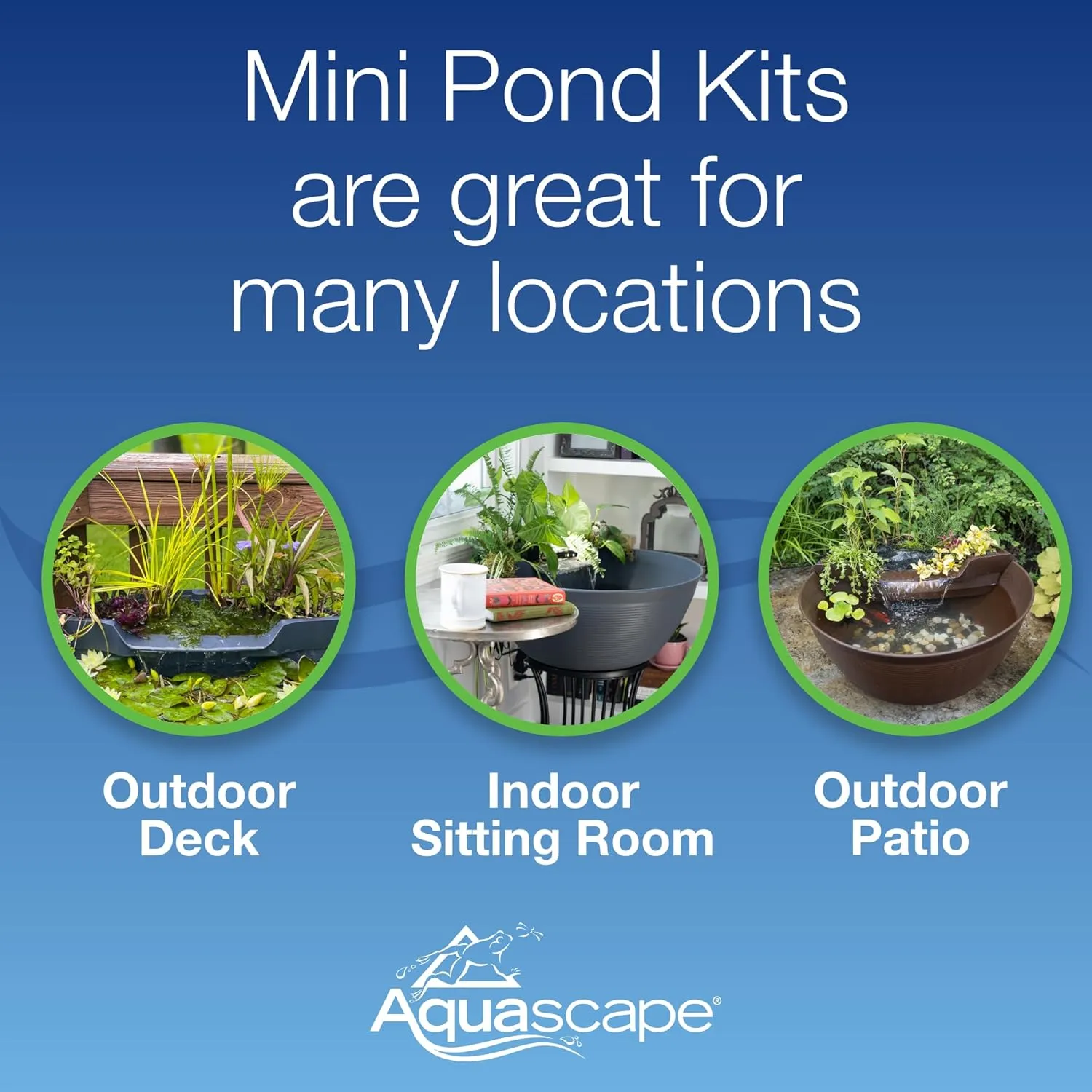 Aquascape Pond and Waterfall Kit AquaGarden Container Water Garden, Steel Gray
