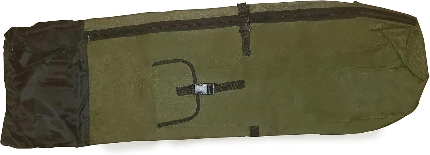 Ascent Fisherman's Gift Rod Carrier Fishing Reel and Tackle Bag Combo Organizer Gift Boxed - Travel Carry Case, Holds Five Poles and Tackle, Unique Gift Idea (Green)