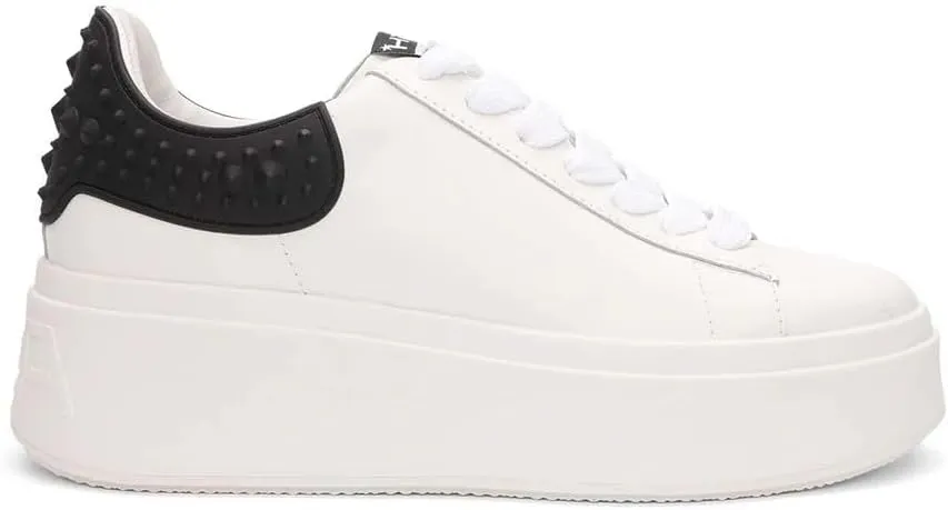 ASH Women's Moby Studs Platform Embellished Sneaker, Trendy Leather, Comfortable & Chic Design