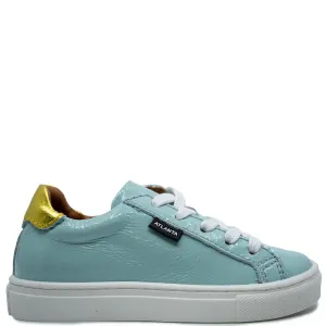 Atlanta Mocassin  Aqua Patent Zipper Sneaker