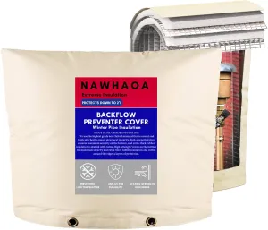 Backflow Insulation Cover,Backflow Preventer Insulation Cover,Insulated Backflow Cover,Sprinkler Insulation Bag,Sprinkler Covers for Winter (36''W×24‘’L)