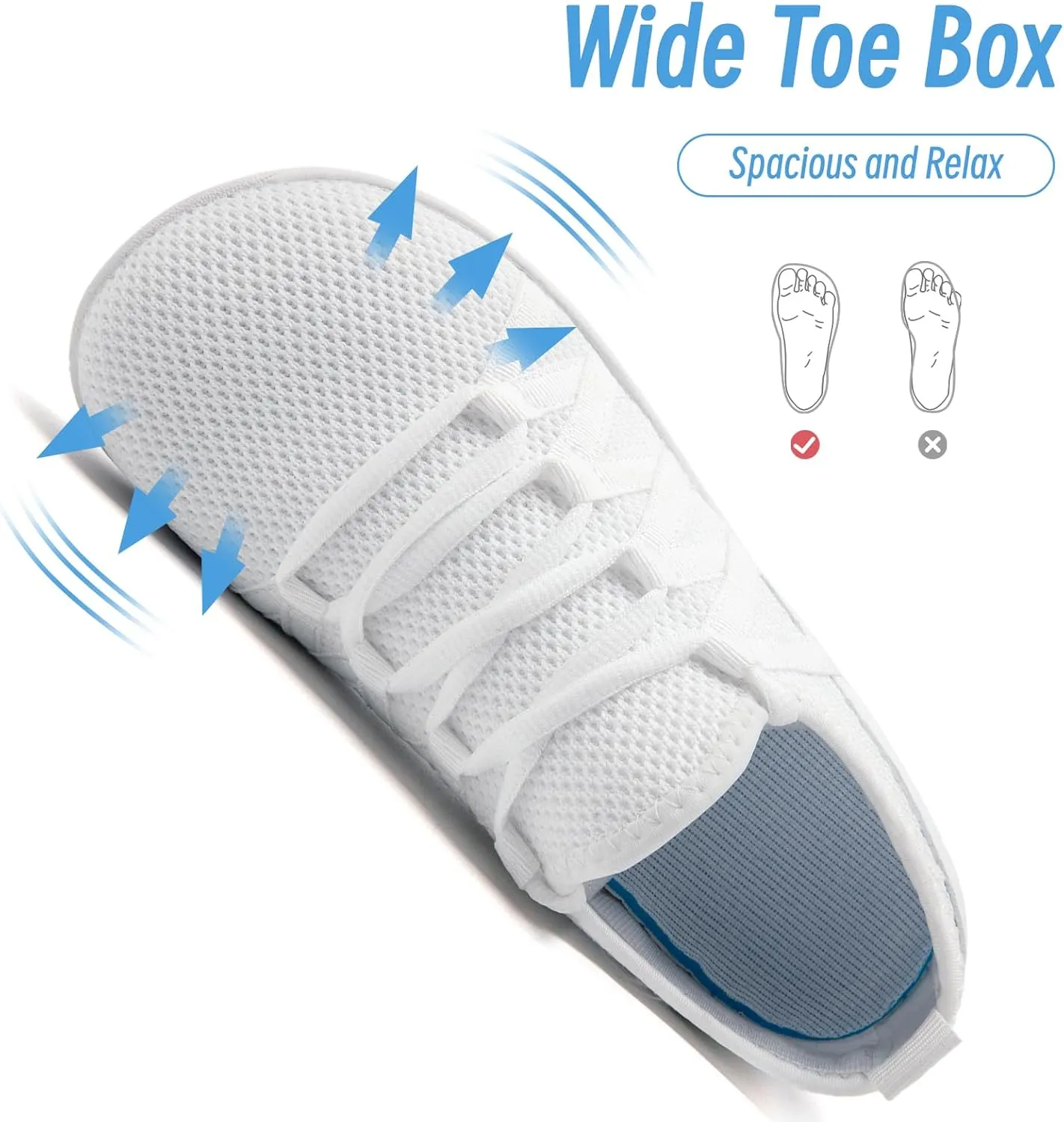Barefoot Shoes for Womens Minimalist Fashion Sneaker Lightweight Wide Toe Box Zero-Drop Sole Tennis Walking Running Wokout Hike Shoes