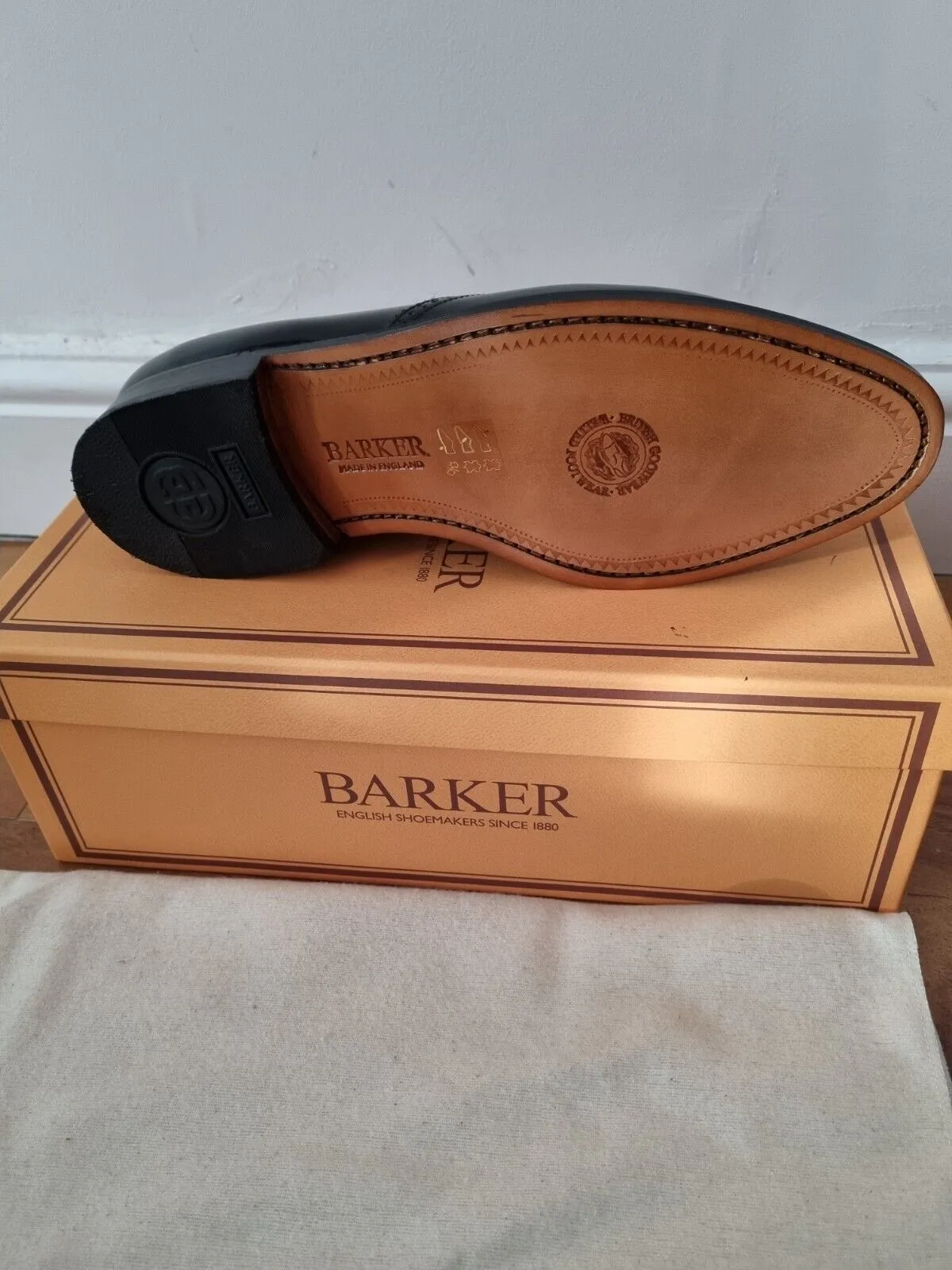 Barker - Clive - Hi-Shine Black Leather Loafer