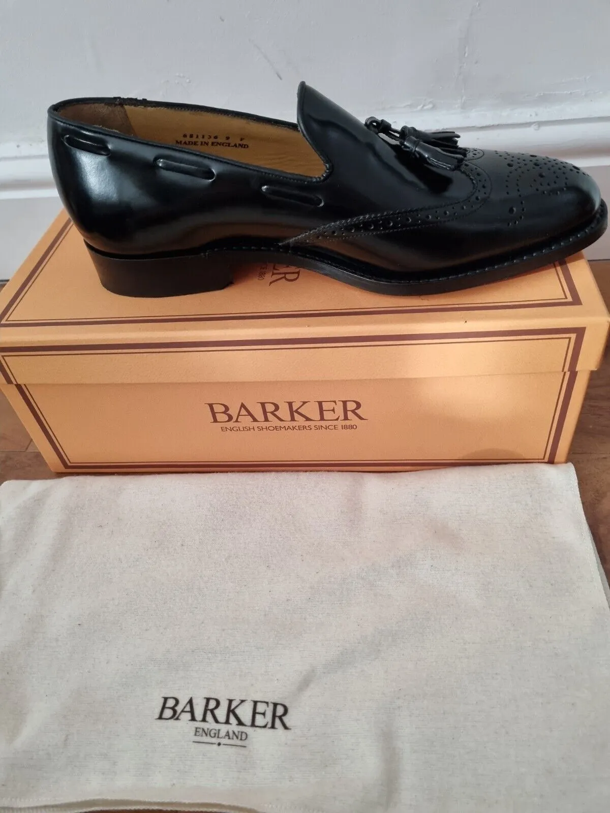 Barker - Clive - Hi-Shine Black Leather Loafer