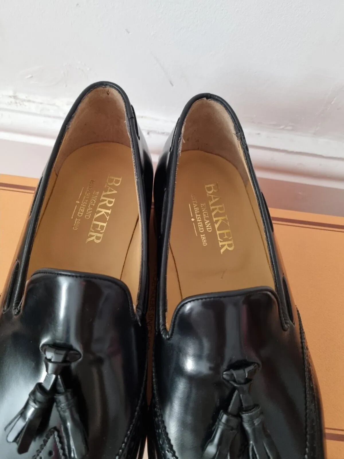 Barker - Clive - Hi-Shine Black Leather Loafer