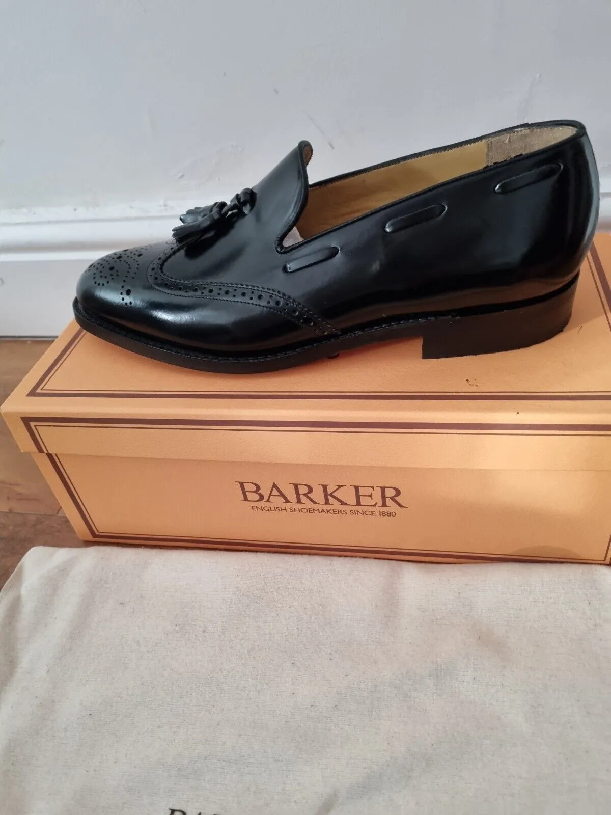 Barker - Clive - Hi-Shine Black Leather Loafer