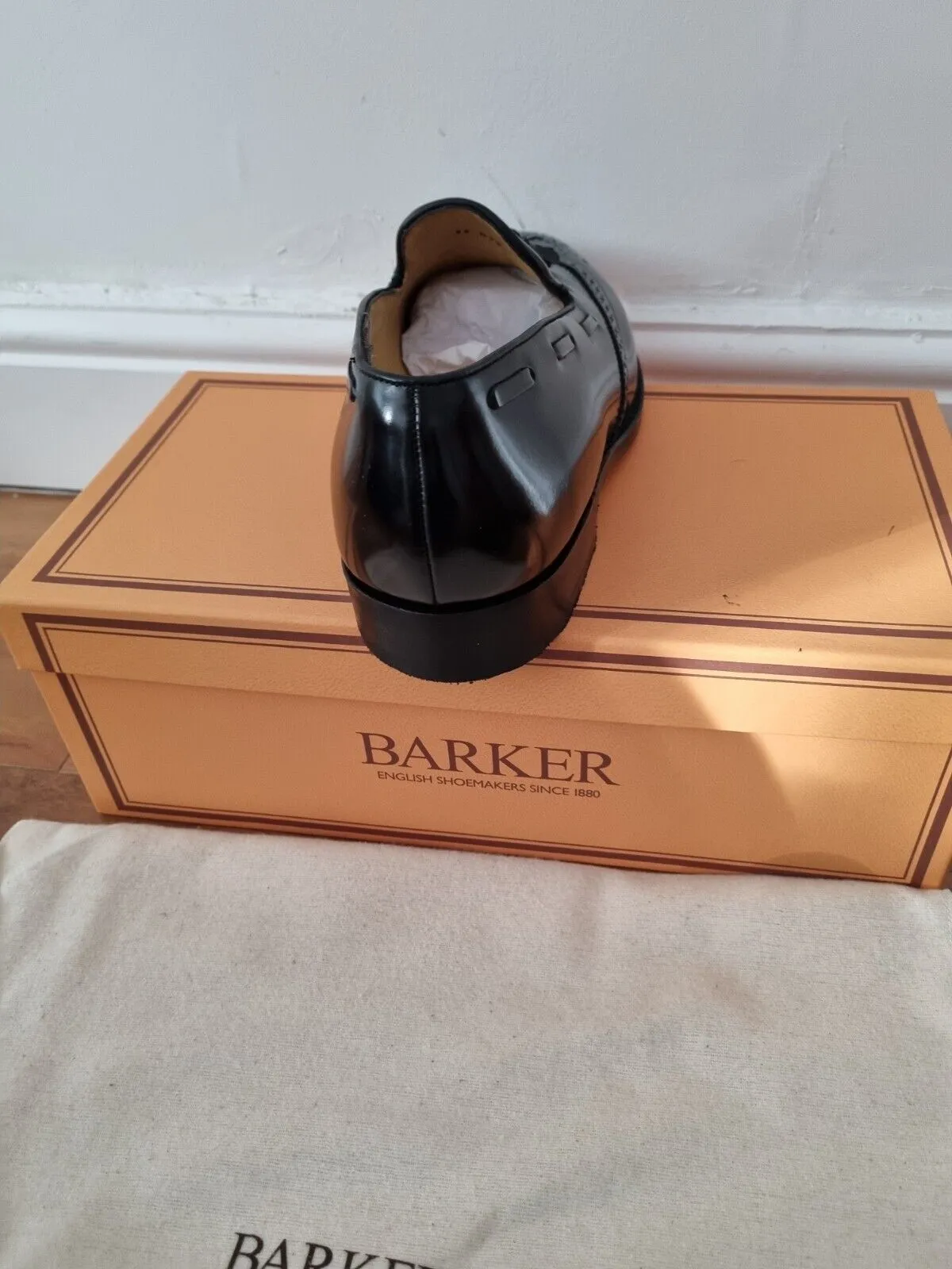 Barker - Clive - Hi-Shine Black Leather Loafer