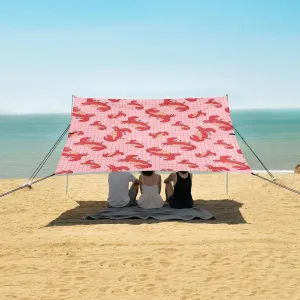 Beach Shade Tent with UPF50  UV Protection,Cartoon Crab Summer Sea Lightweight Camping Sun Shelter for Outdoor,Camping Trips, Fishing, Backyard,Picnics,Easy Set Up and Carry 9x10.5 FT