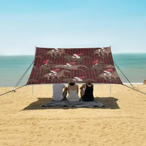 Beach Shade Tent with UPF50  UV Protection,Classical Equestrian Jockeys Lightweight Camping Sun Shelter for Outdoor,Camping Trips, Fishing, Backyard,Picnics,Easy Set Up and Carry 9x10.5 FT