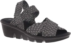 Bernie Mev Women's Lihi Buttercup Sandal Black Shimmer 41