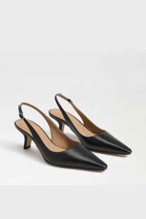 Bianka Slingback Pump - Black Leather