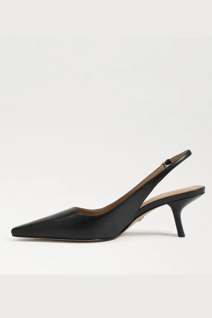 Bianka Slingback Pump - Black Leather