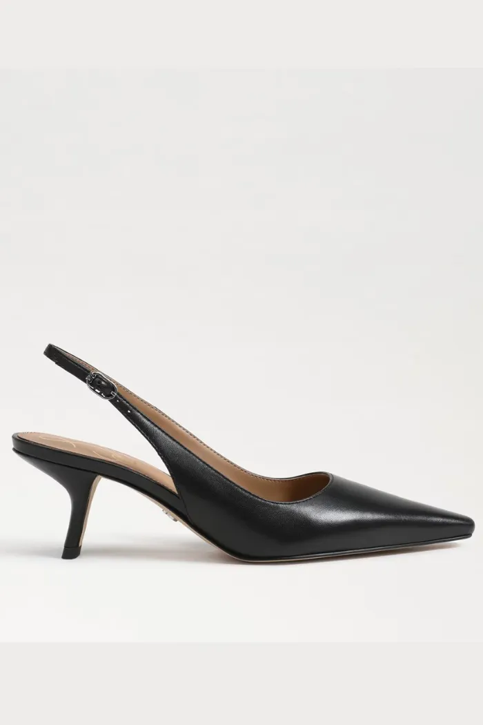 Bianka Slingback Pump - Black Leather