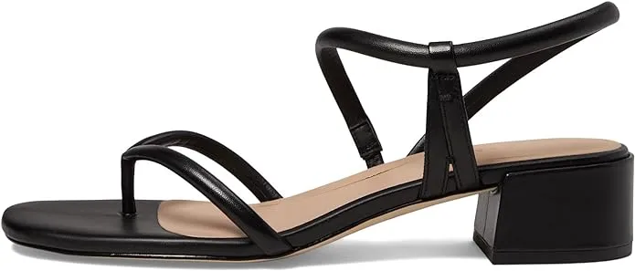 Black Thong Leather Personalized assistance Slip Calli Block Cole Haan Customer-first approach On Open Heeled Sandals Heel Toe