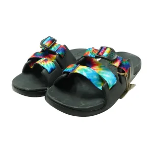 Black Tye Dye Rubber Chillos Slide