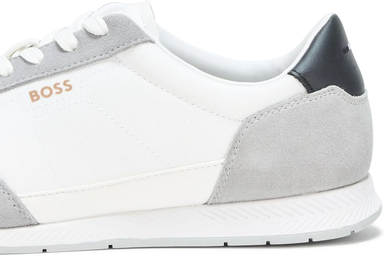 BOSS Men's Titanium Low Profile Leather Sneaker