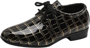 Boys Pointed Toe Dress Shoes Boy’s Dress Oxford Formal Shoes Toddler Lace Up Loafer Wedding Shoes Boys Leather Shoes