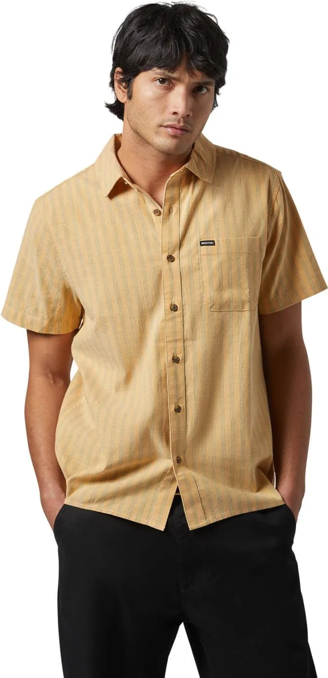 Brixton Cru Oxford Mens Stripe Button Up Shirt
