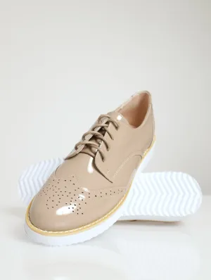 Brogue Lace-Up Loafer - Stone