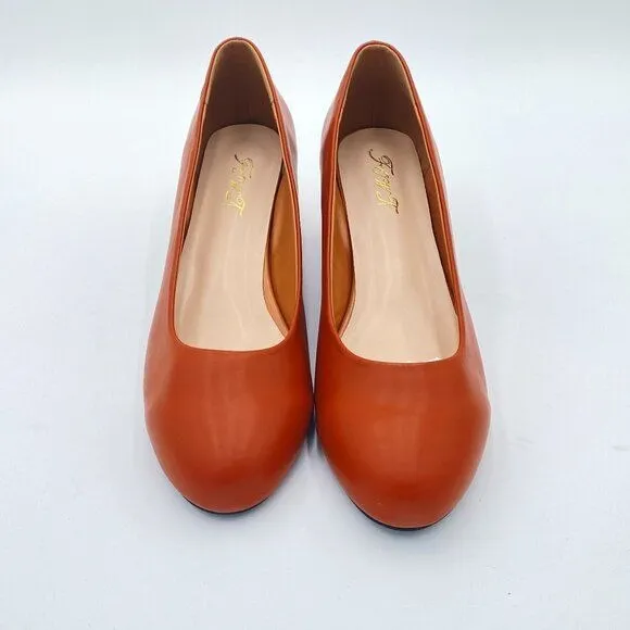 Brown Low Block Heels Round Toe Driving Styles Loafers Summer Pump Dress Shoes
