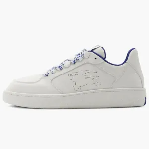 Burberry Leather Stock Sneaker Perforated Equestrian Knight White (women's)