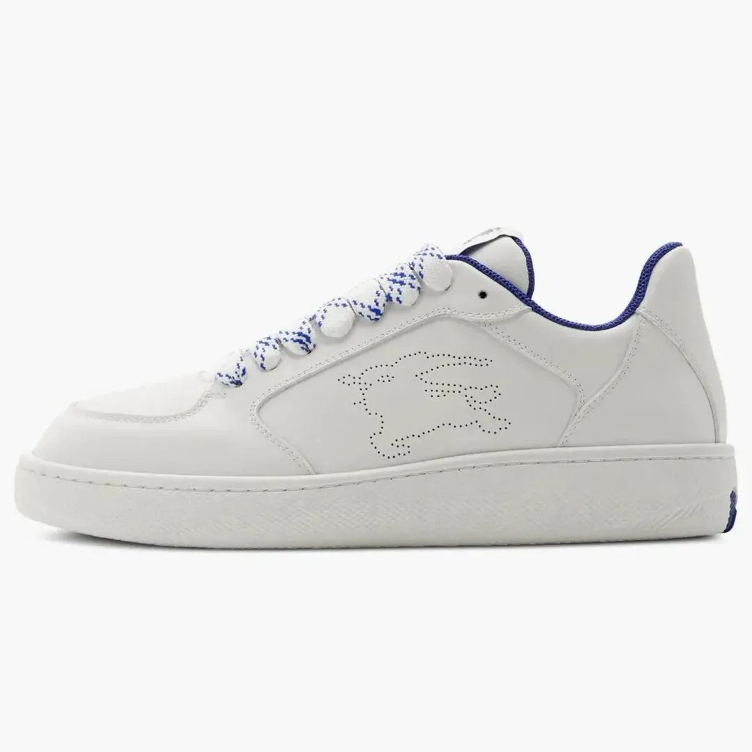 Burberry Leather Stock Sneaker Perforated Equestrian Knight White (women's)