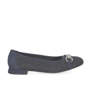 Caprice Classic Weave Pump Off Navy Comb
