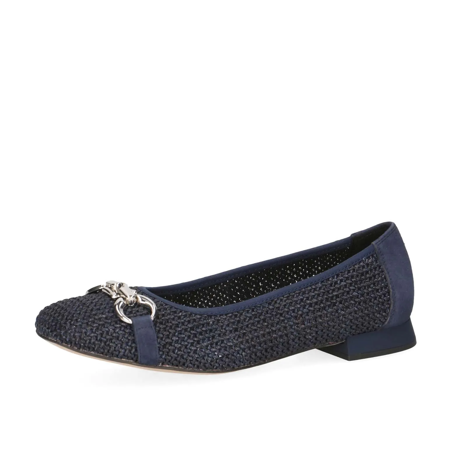 Caprice Classic Weave Pump Off Navy Comb
