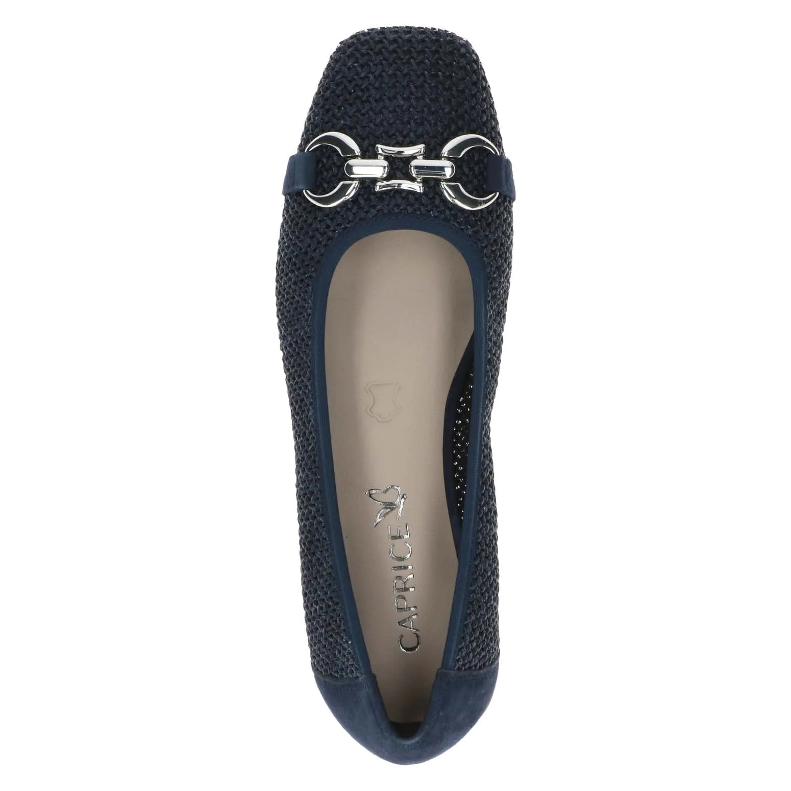 Caprice Classic Weave Pump Off Navy Comb