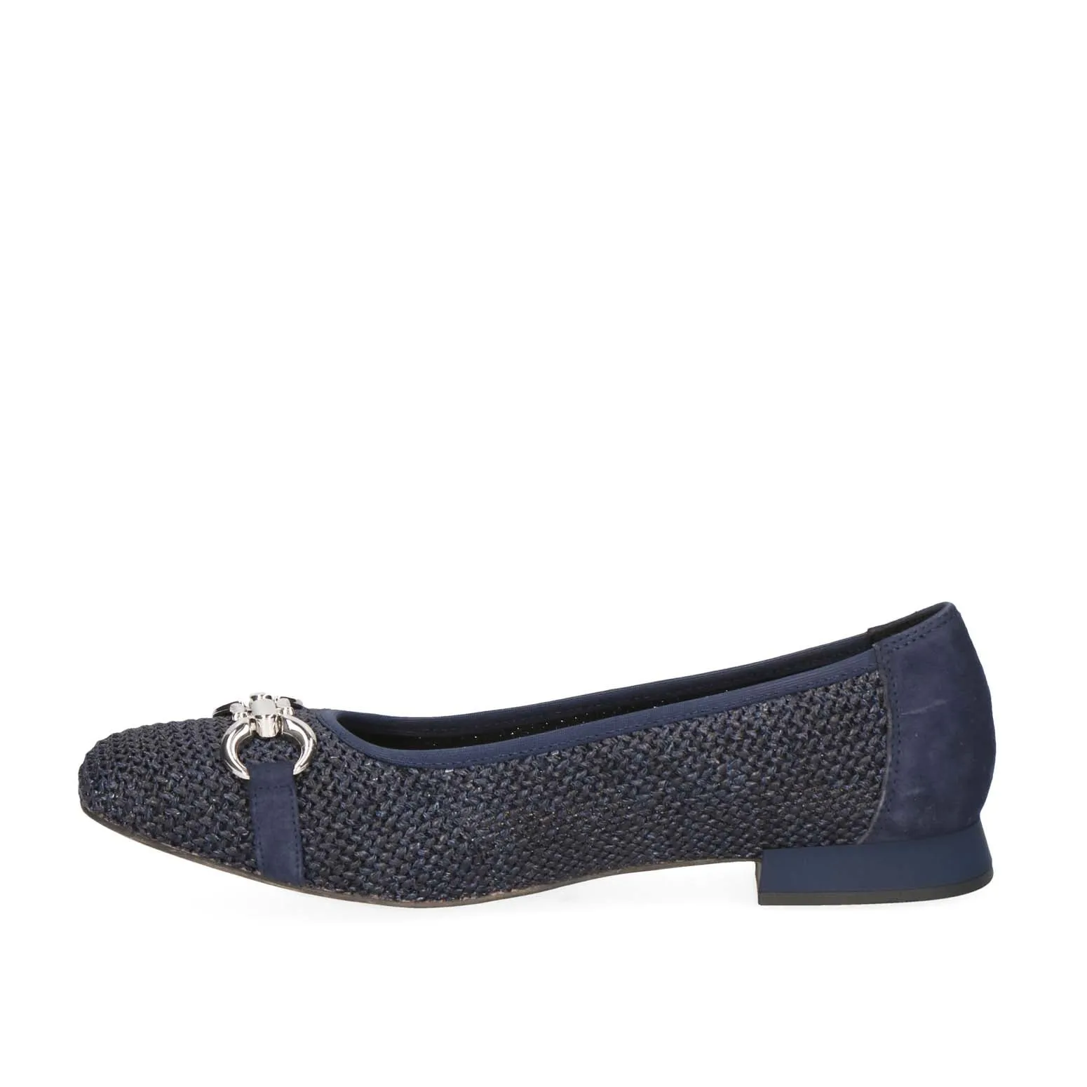 Caprice Classic Weave Pump Off Navy Comb