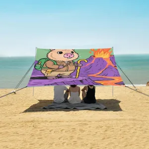 Capybara Climber Volcano Beach Camping Tent Sun Shelter for Whole Family, Beach Shade Canopy with UPF50  UV Protection,Easy Set Up and Carry,Outdoor Shade for Trips, Fishing, Backyard Fun Picni