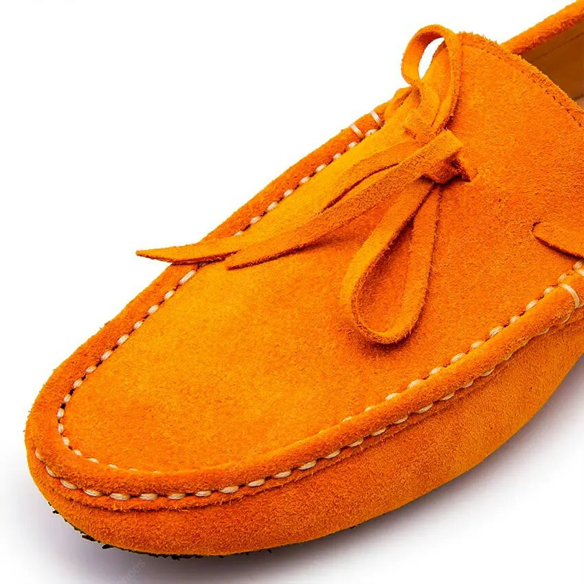 Casualist Lace Leather Loafer Suede Mustard