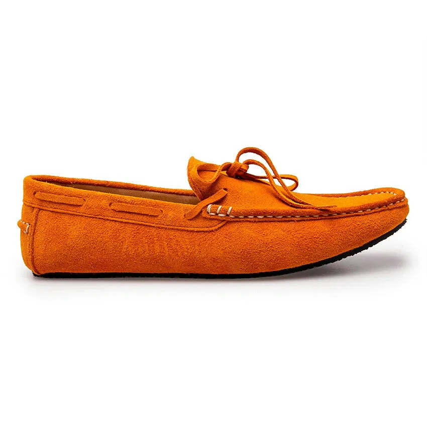 Casualist Lace Leather Loafer Suede Mustard