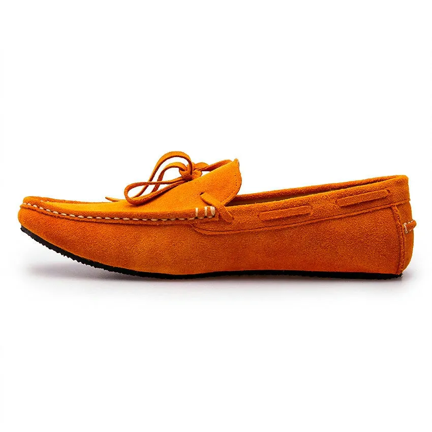 Casualist Lace Leather Loafer Suede Mustard