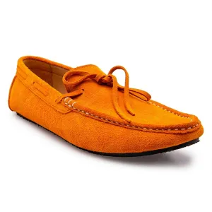 Casualist Lace Leather Loafer Suede Mustard