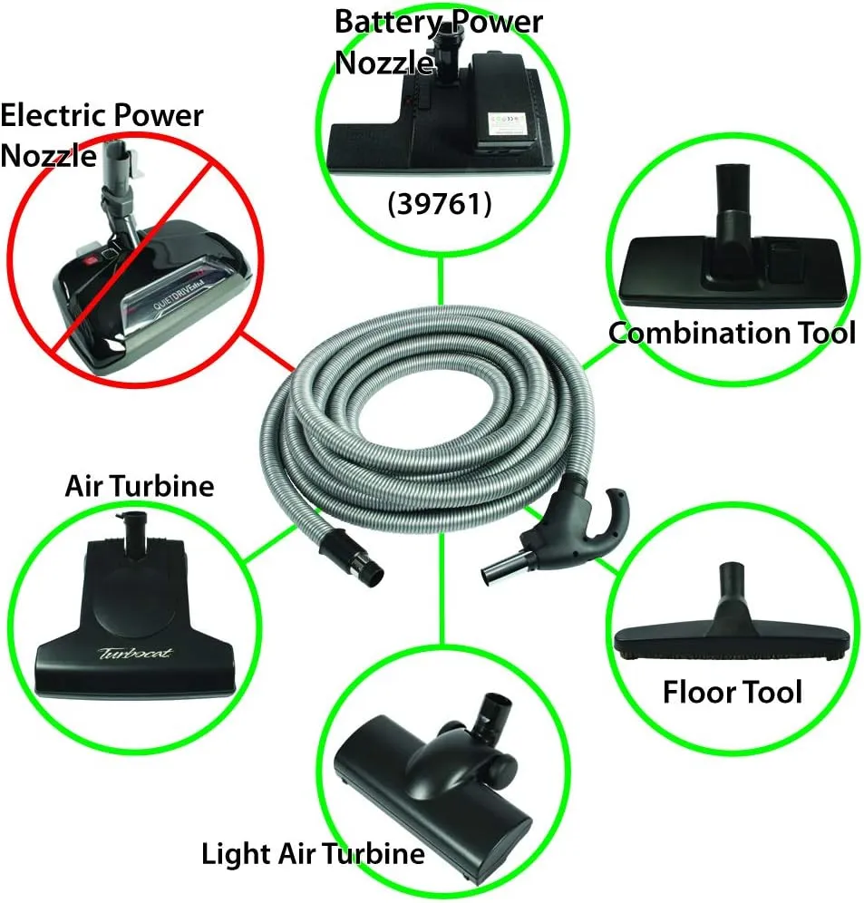 Cen-Tec Systems 99506 Low Voltage Central Vacuum, 35 Ft. Hose, Dark Gray