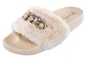 Chainy Pink Furry Slides