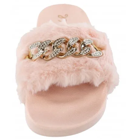 Chainy Pink Furry Slides