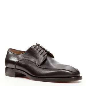CHRISTIAN LOUBOUTIN Cypriene Flat Vintage brown leather derby loafer EU42