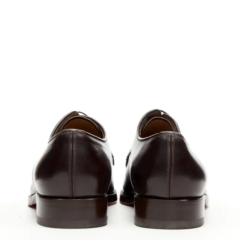 CHRISTIAN LOUBOUTIN Cypriene Flat Vintage brown leather derby loafer EU42