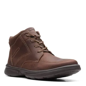 Clarks Men's Bradley Mid Oxford Boot, Brown Tumbled Leather, 10.5