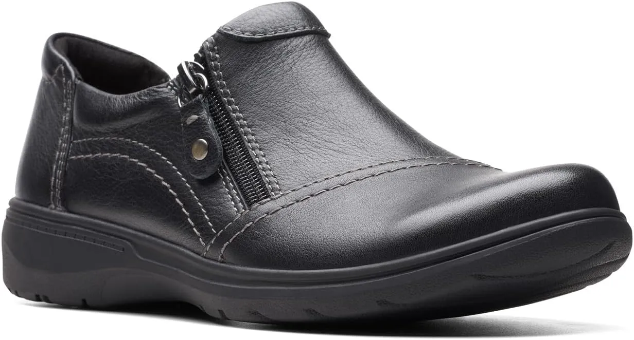 Clarks Women's Carleigh Ray Oxford, Black Leather, 6.5
